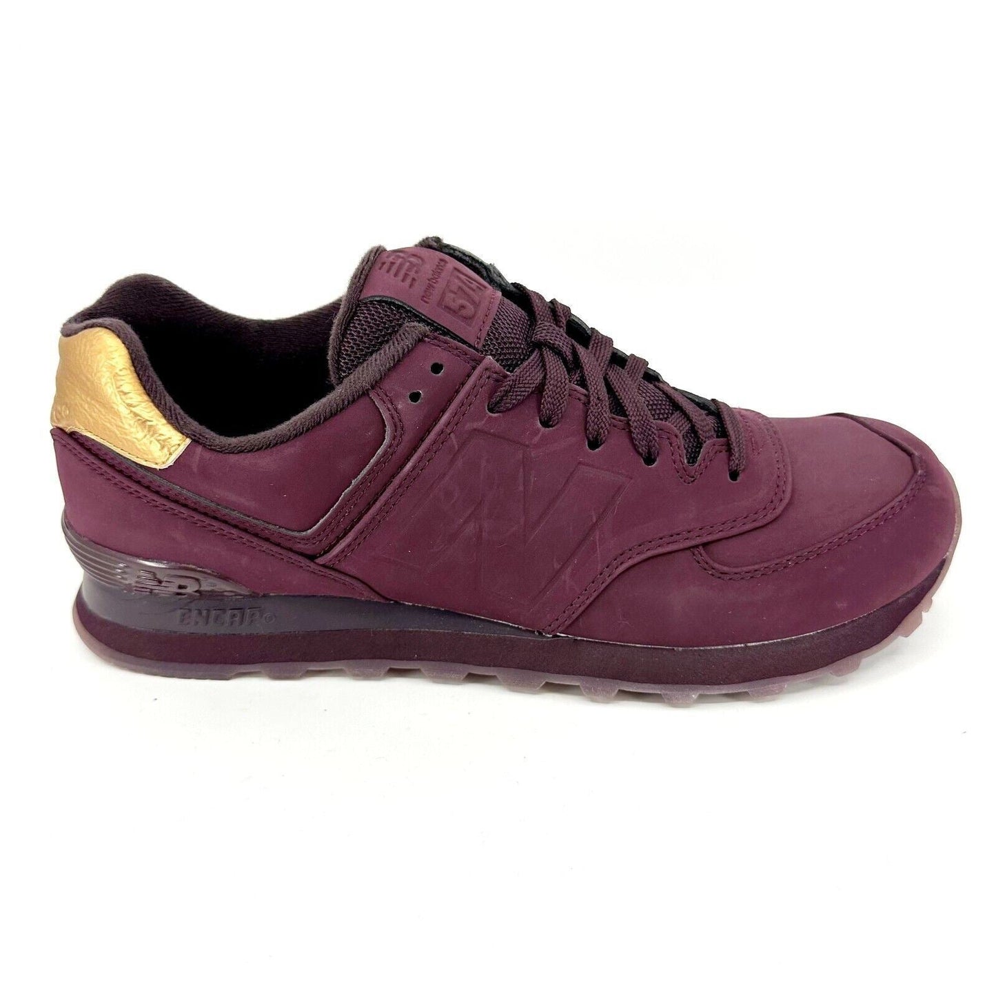New Balance 574 Lifestyle Molton Maroon Gold Nylon Mens Sneakers ML574MTC