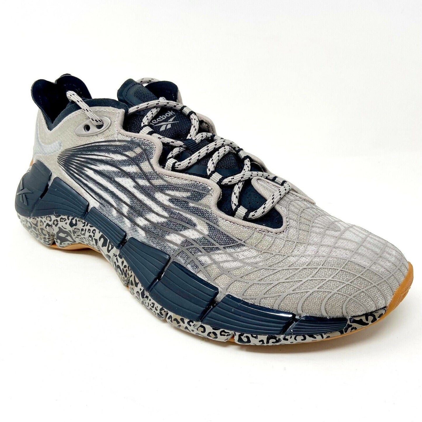 Reebok Zig Kinetica II Grey Core Black Womens Shoes Running Sneakers FY7061