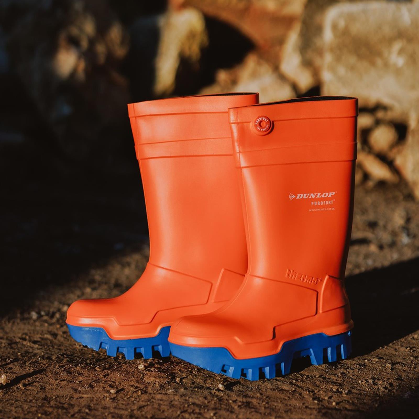 Women's Wide Fit Dunlop Purofort Thermo Full Safety Wellington Boots