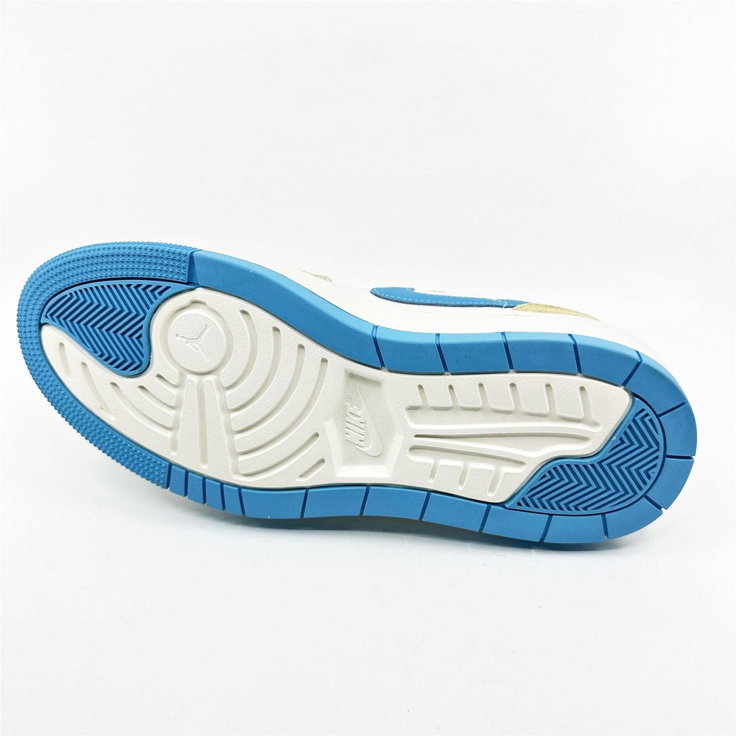 Jordan Air Jordan 1 Elevate Low SE White Baltic Blue Sanddrift Womens Athletic Sneaker