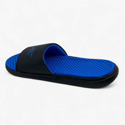 Avia Dual Density Slide Jet Black Ibiza Blue Kids Boys Sandal Slide
