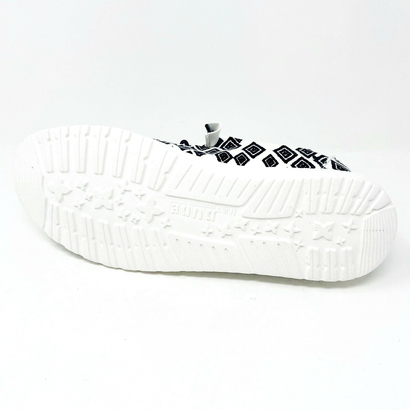 Hey Dude Womens Wendy Print Black White Aztec Size 10 Slip On Comfort Shoes