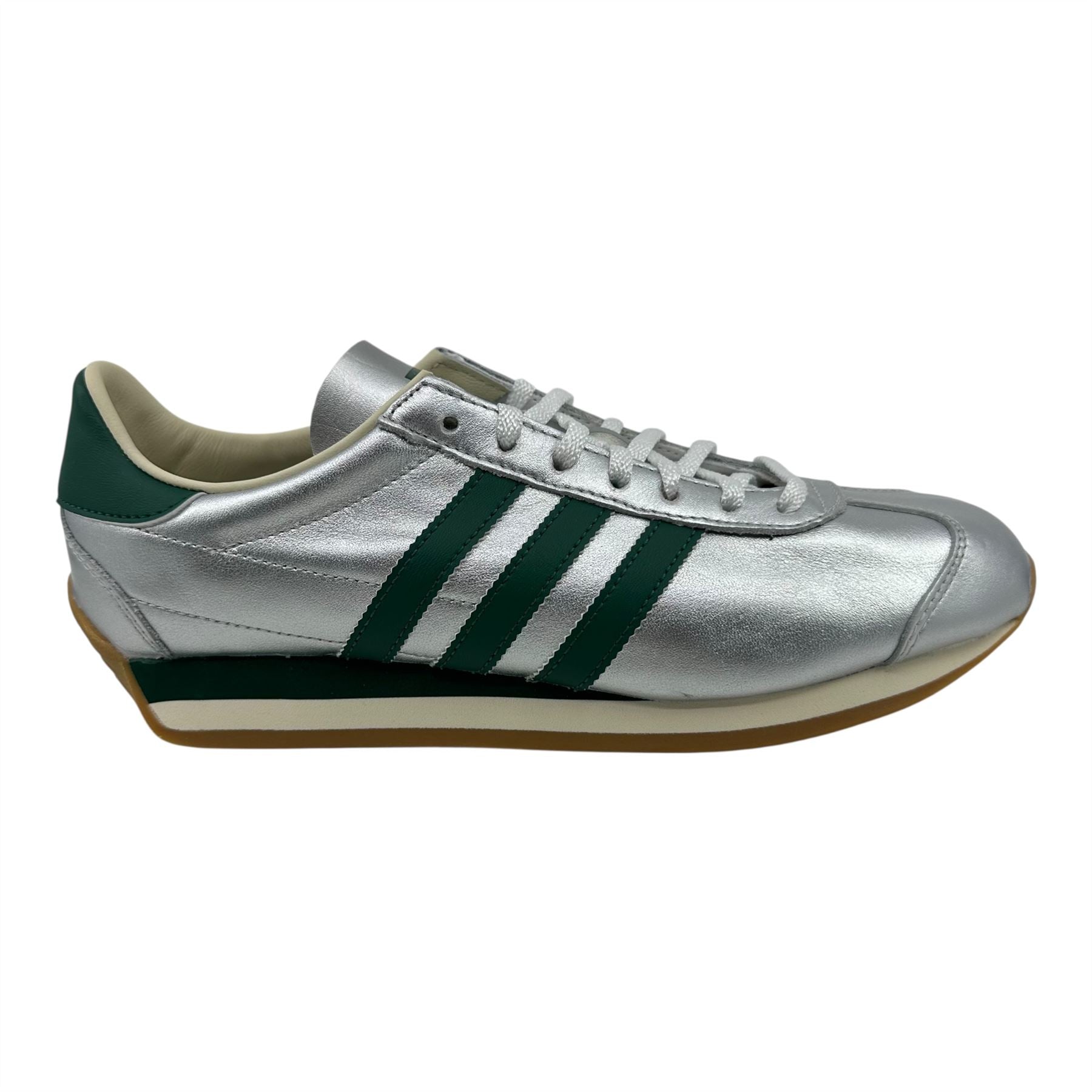 Adidas Country OG Silver Metallic Collegiate Green Womens Athletic Sneaker