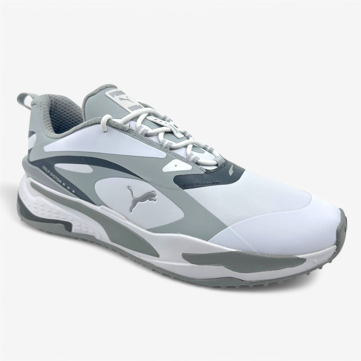 PUMA GS Fast White High Rise Shade Mens Waterproof Golf Shoes