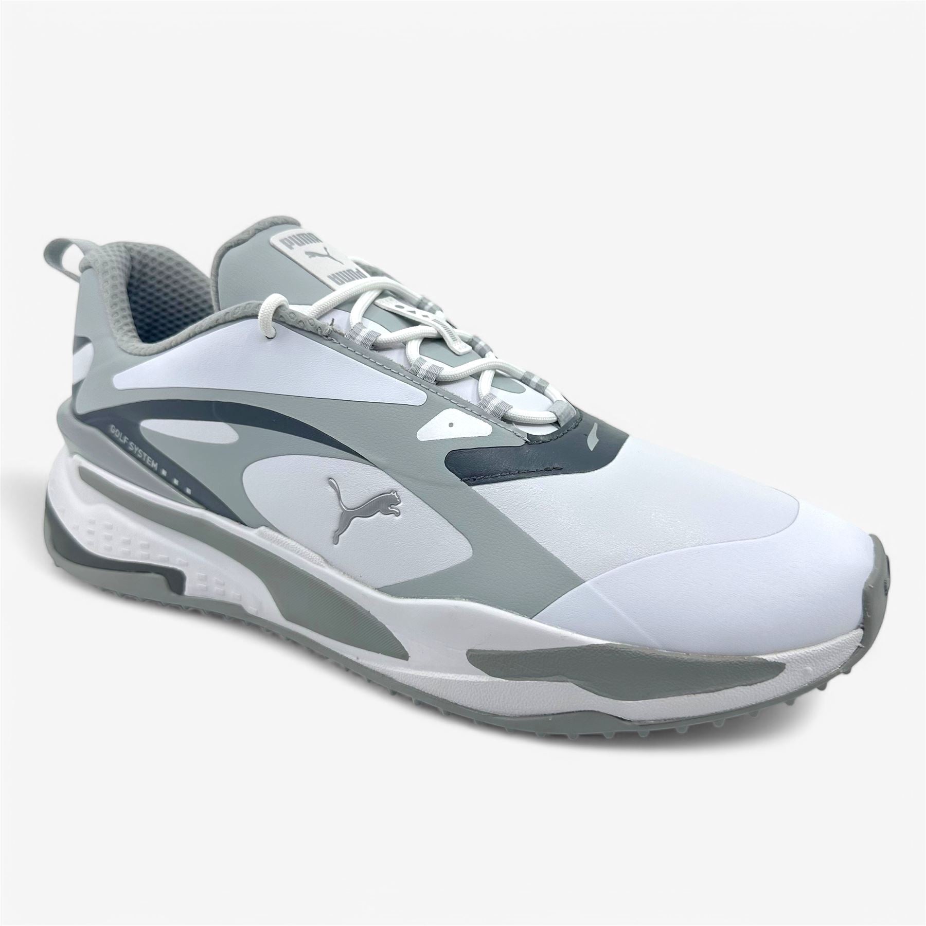 PUMA GS Fast White High Rise Shade Mens Waterproof Golf Shoes