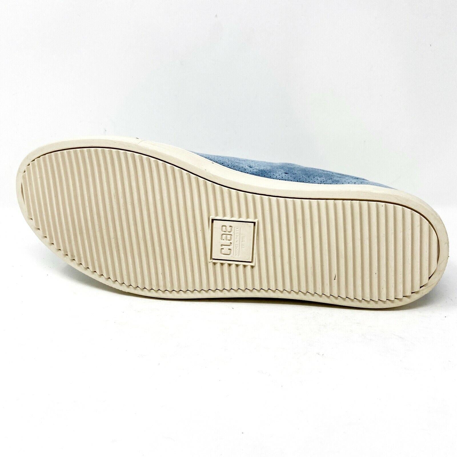 Clae Bradley Perf Steel Suede Cream  Mens Premium Casual Sneakers