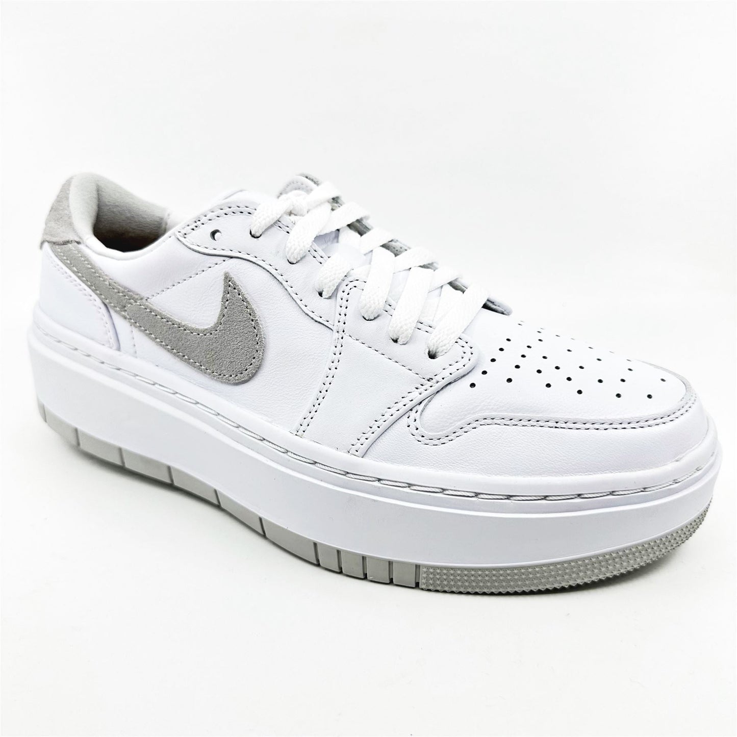 Jordan Air Jordan 1 Elevate Low White Natural Grey White Womens Athletic Sneaker