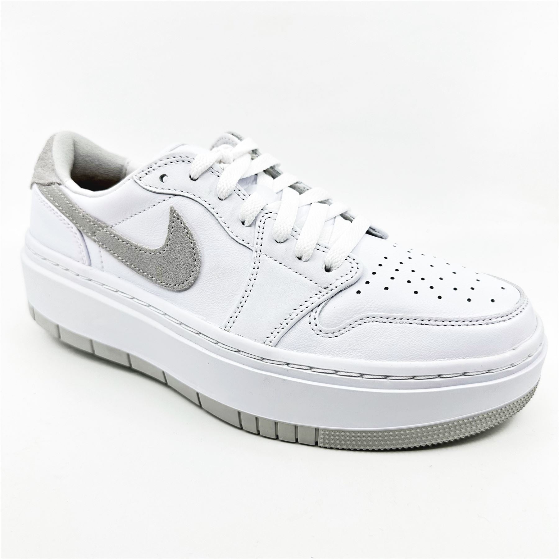 Jordan Air Jordan 1 Elevate Low White Natural Grey White Womens Athletic Sneaker