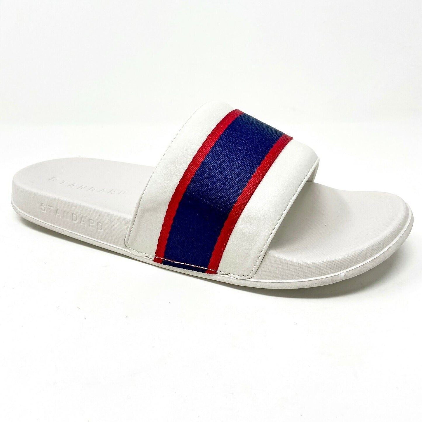 STNDRD Standard Los Angeles Monaco Tan Blue Red Mens Slide Sandals