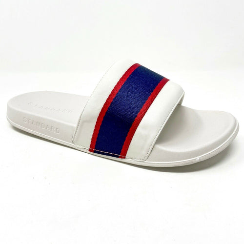 STNDRD Standard Los Angeles Monaco Tan Blue Red Mens Slide Sandals