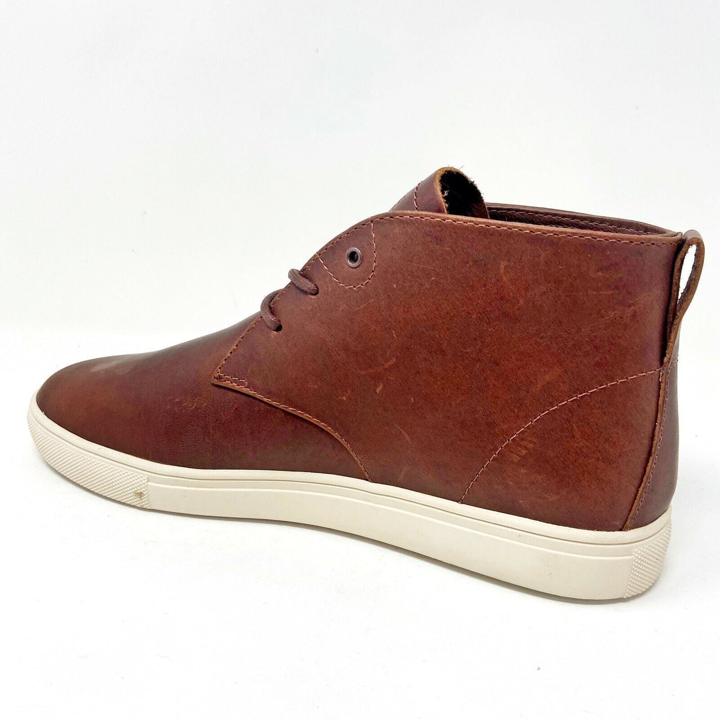 Clae Strayhorn SP Chestnut Oiled Leather Mens Premium Casual Sneakers