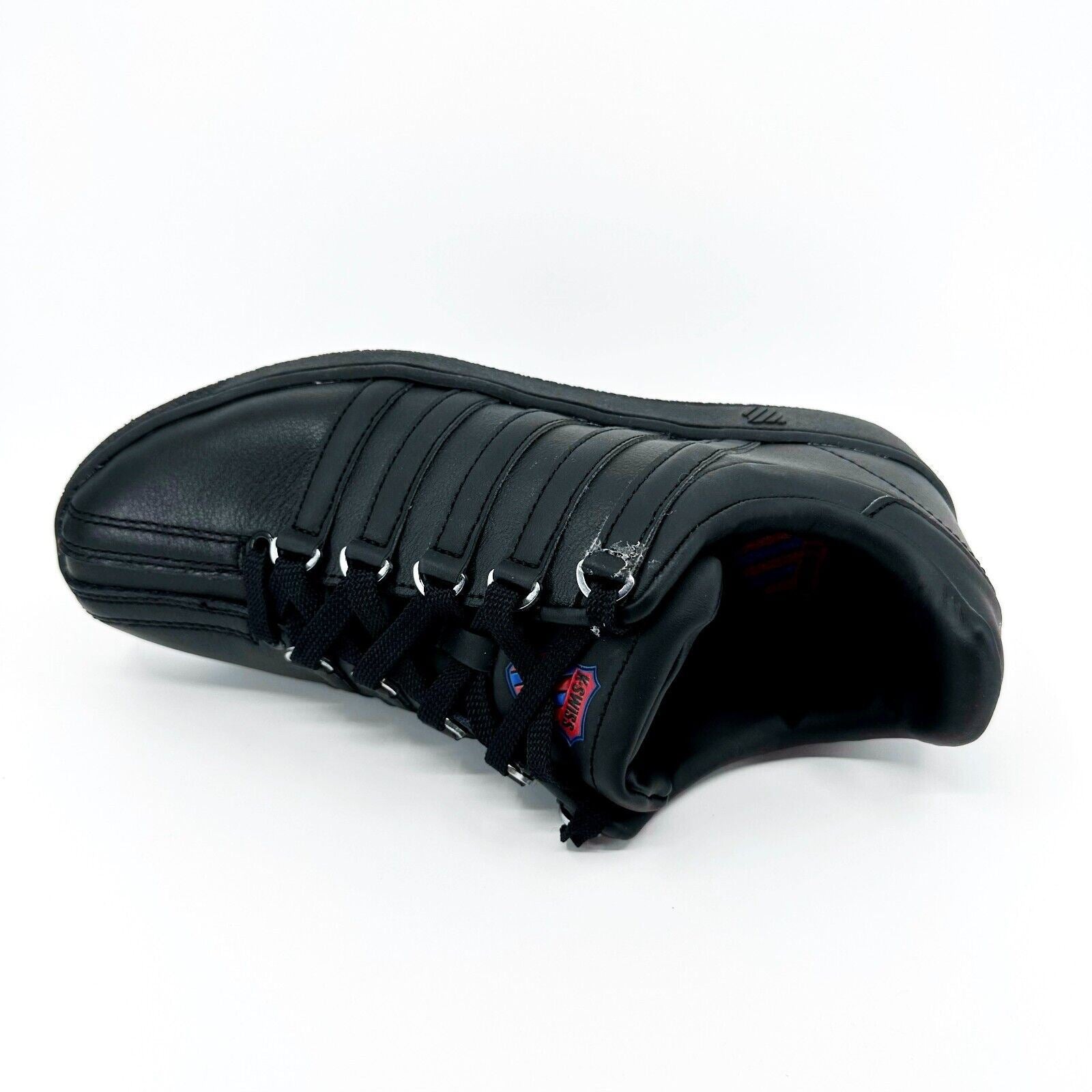 K-Swiss Mens Classic VN Heritage Size 9.5 Black Blue Red Sneakers 05826 020