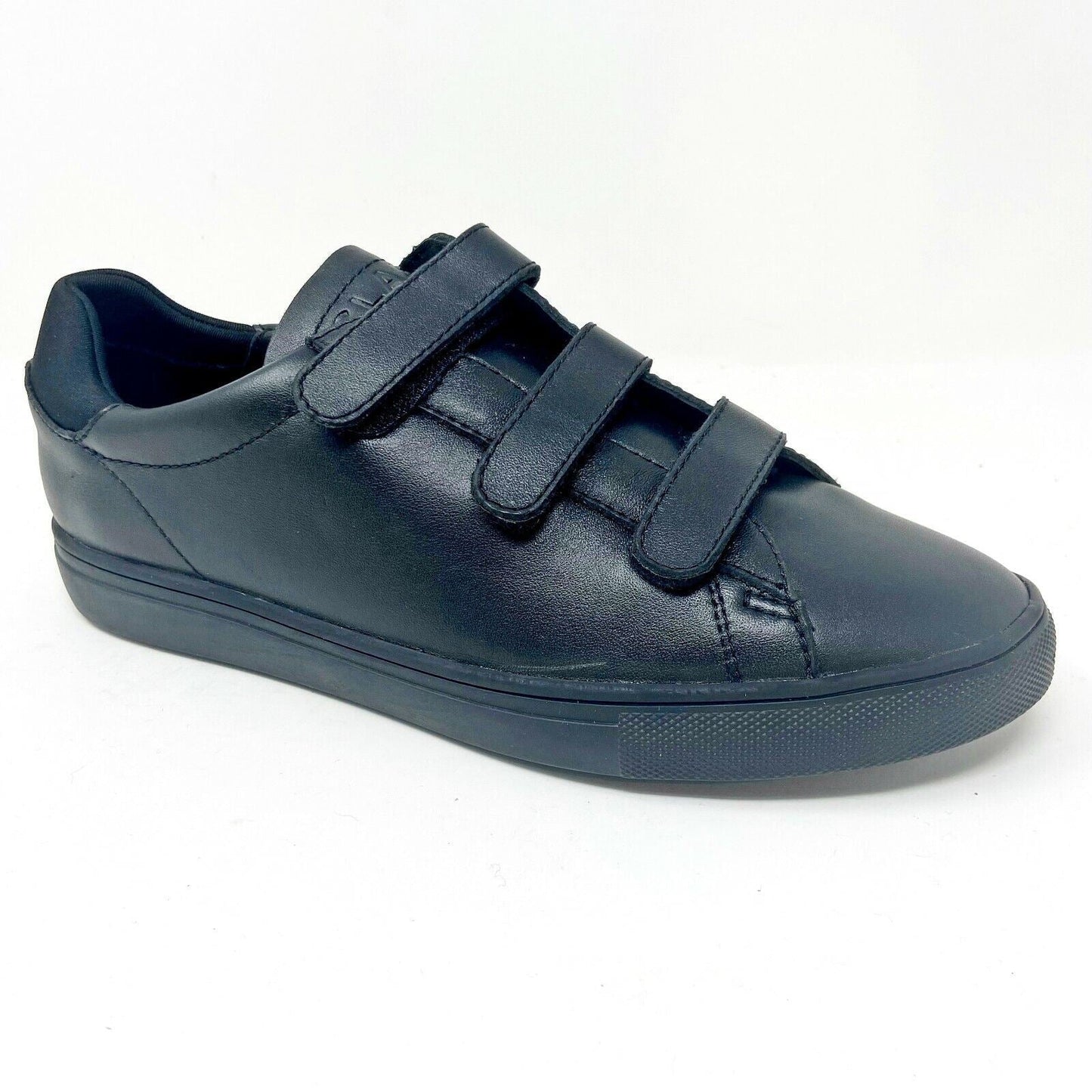 Clae Bradley Black Milled Leather Mens Casual Sneakers