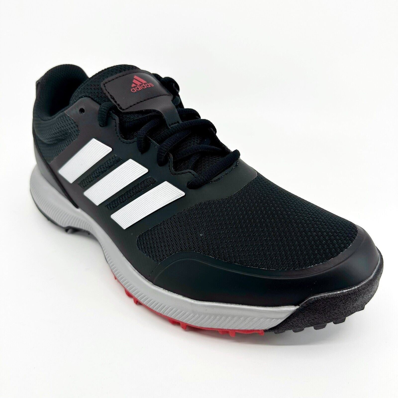 Adidas Tech Response SL Black Silver Red Mens Spikeless Golf Shoes EG5313