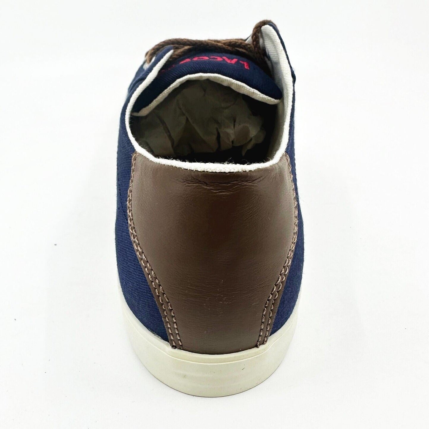Lacoste Glendon 2 SRM Canvas Leather Dark Blue Mens Casual Sneakers