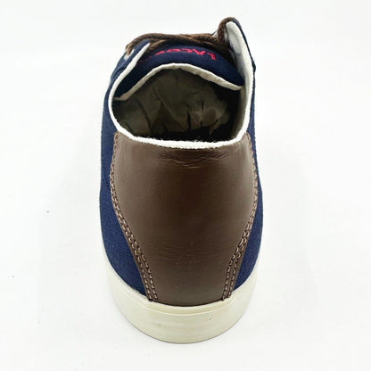 Lacoste Glendon 2 SRM Canvas Leather Dark Blue Mens Casual Sneakers