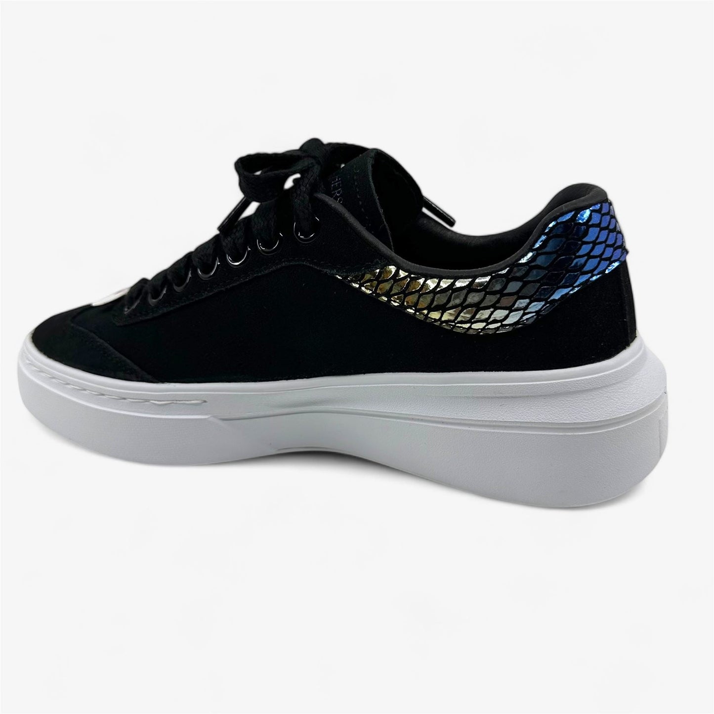 Skechers Cordova Classic Mirrored Brights Black Womens Athletic Sneaker