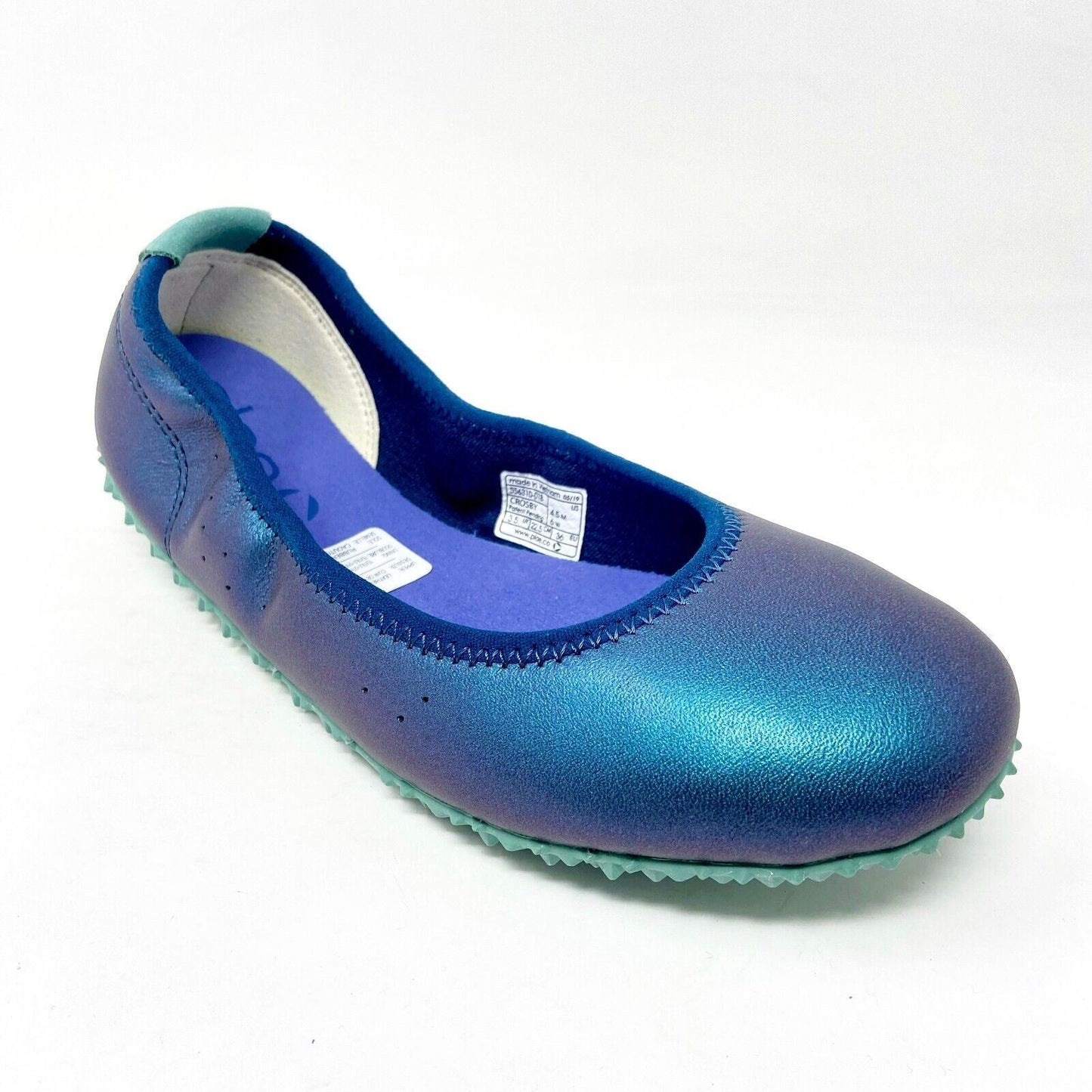 Plae Crosby Titanium Quartz Womens Comfort Slip On Leather Flats 556310 018