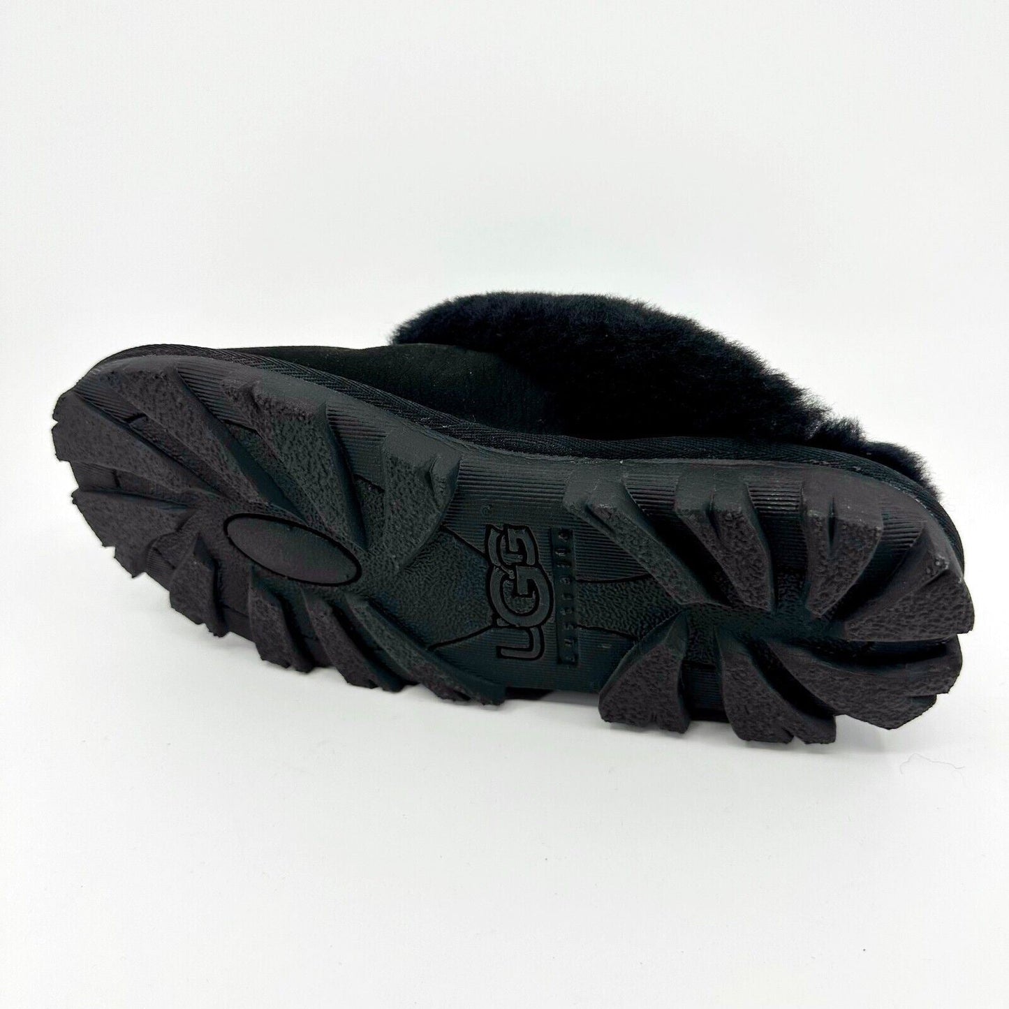 UGG Coquette Black Womens Suede Sheepskin Comfy Slippers 5125W BLK