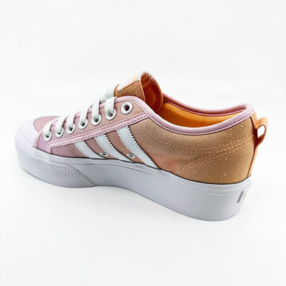 Adidas Originals Nizza Platform Acid Orange Pink Womens Sneakers IG5050
