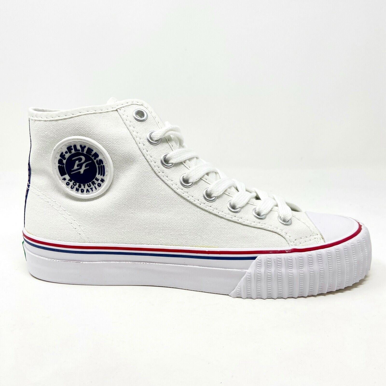 PF Flyers Center Hi Reiss White Red Womens Size 5.5 Casual Sneakers PM09CH4K