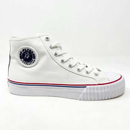 PF Flyers Center Hi Reiss White Red Womens Size 5.5 Casual Sneakers PM09CH4K