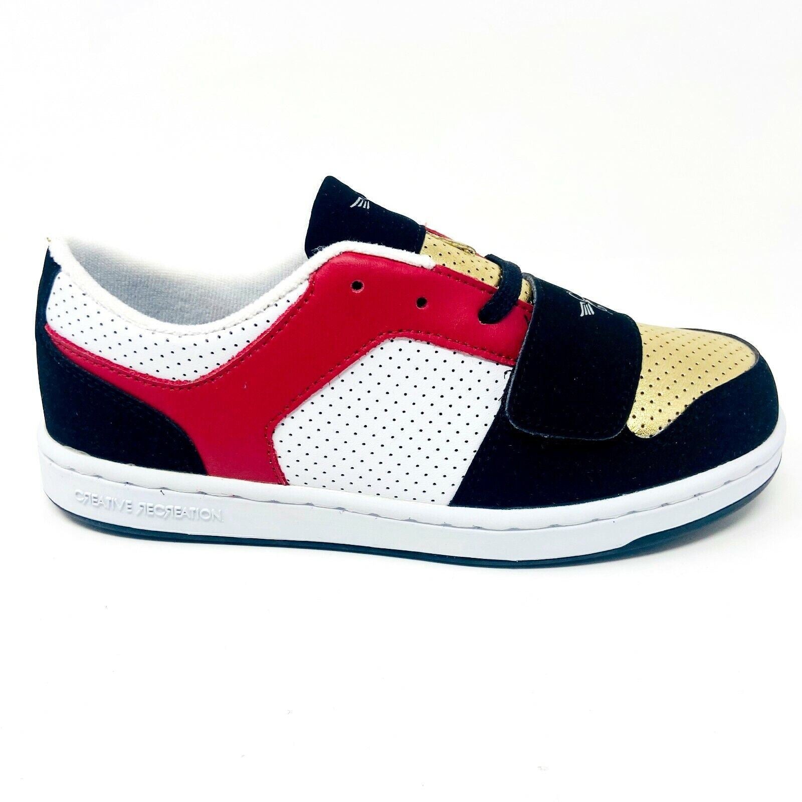 Creative Recreation Cesario Lo White Gold Red Black Youth Kids Sneakers