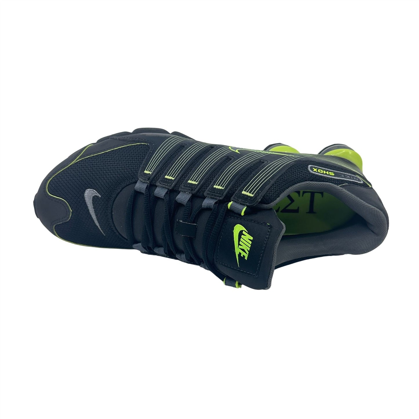 Nike Air Shox NZ 2.0 Black Dark Grey Lime Mens Athletic Sneaker