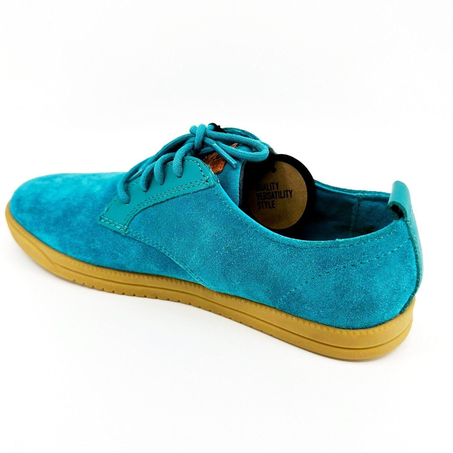 Clae Ellington Suede Teal Blue Gum Mens Size 7 Premium Sneakers
