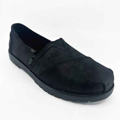 Skechers Bobs Chill Lugs Urban Spell Black Womens Memory Foam Comfort Shoes
