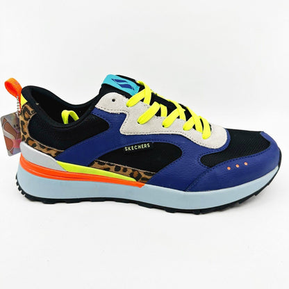 Skechers Sunny Street Animal Energy Blue Womens Comfort Athletic Sneakers
