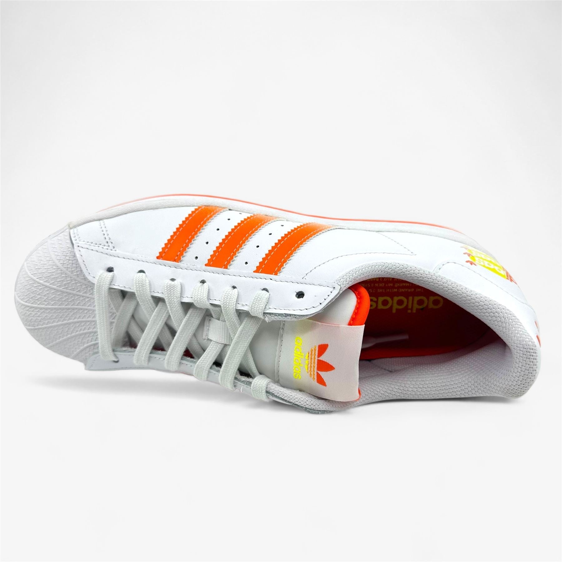 Adidas Superstar Y2K White Orange Mens Athletic Sneaker