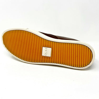 Clae Strayhorn SP Chestnut Oiled Leather Mens Premium Casual Sneakers