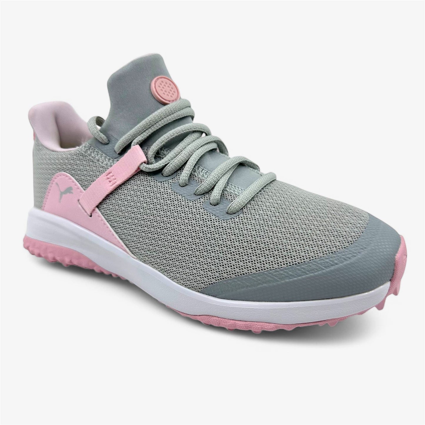 PUMA Fusion Evo High Rise Pink Lady Kids Girls Spikeless Golf Shoes