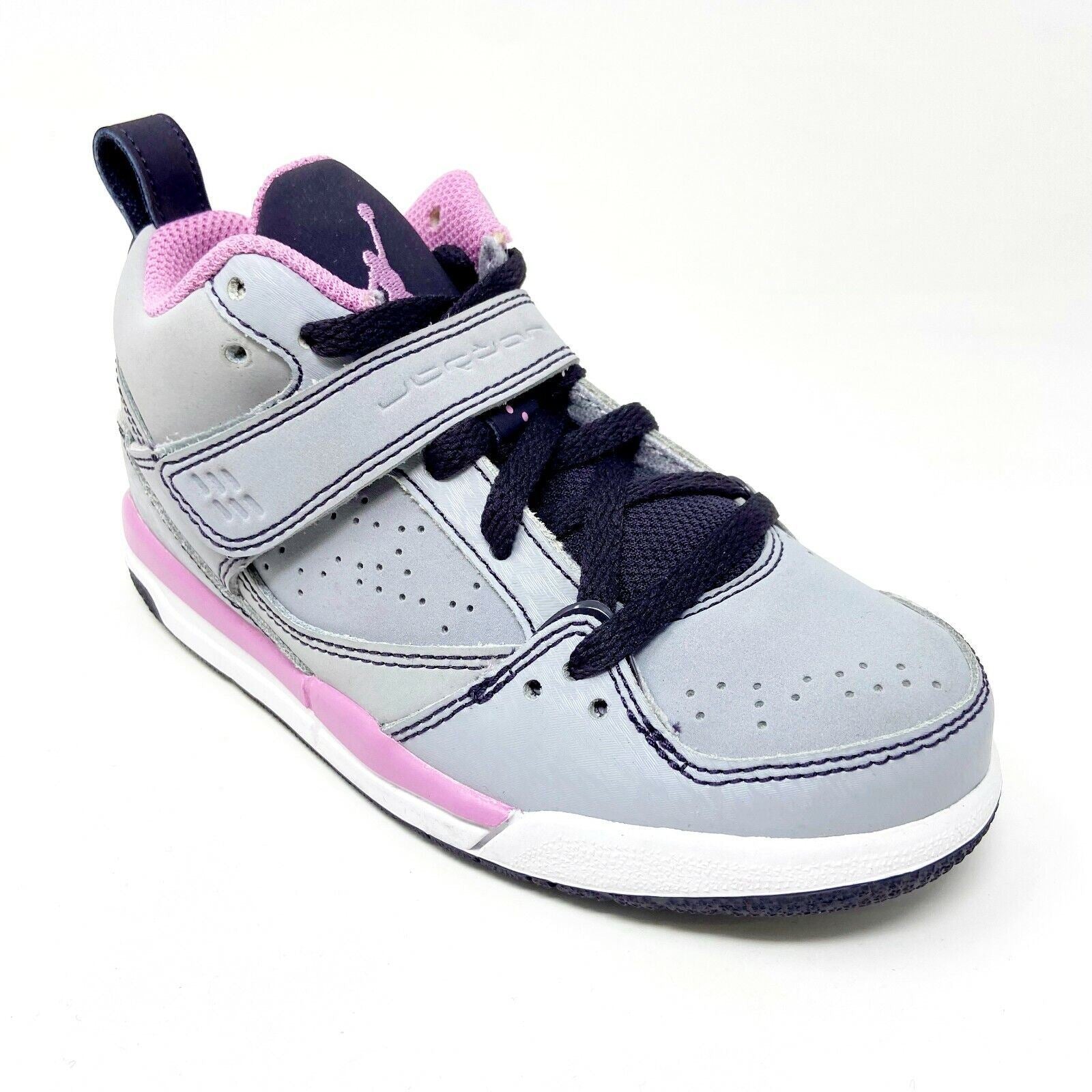 Nike Jordan Flight 45 GP Wolf Grey White Preschool Kids Size 11.5C 644876 018