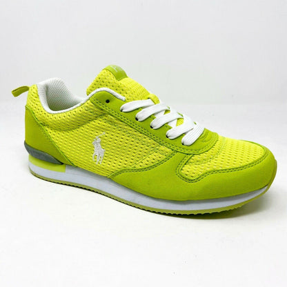 Polo Ralph Lauren Citron Dash Florescent Yellow Kids Casual Sneakers 990102J