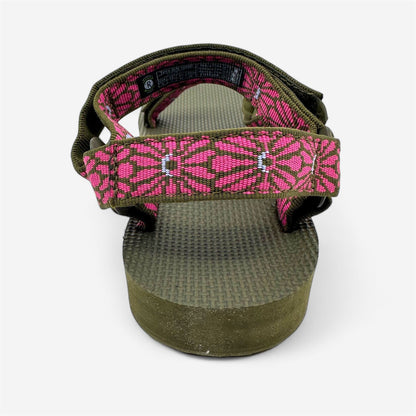 Teva Original Universal Pink Brown Womens Sandal Slip-On