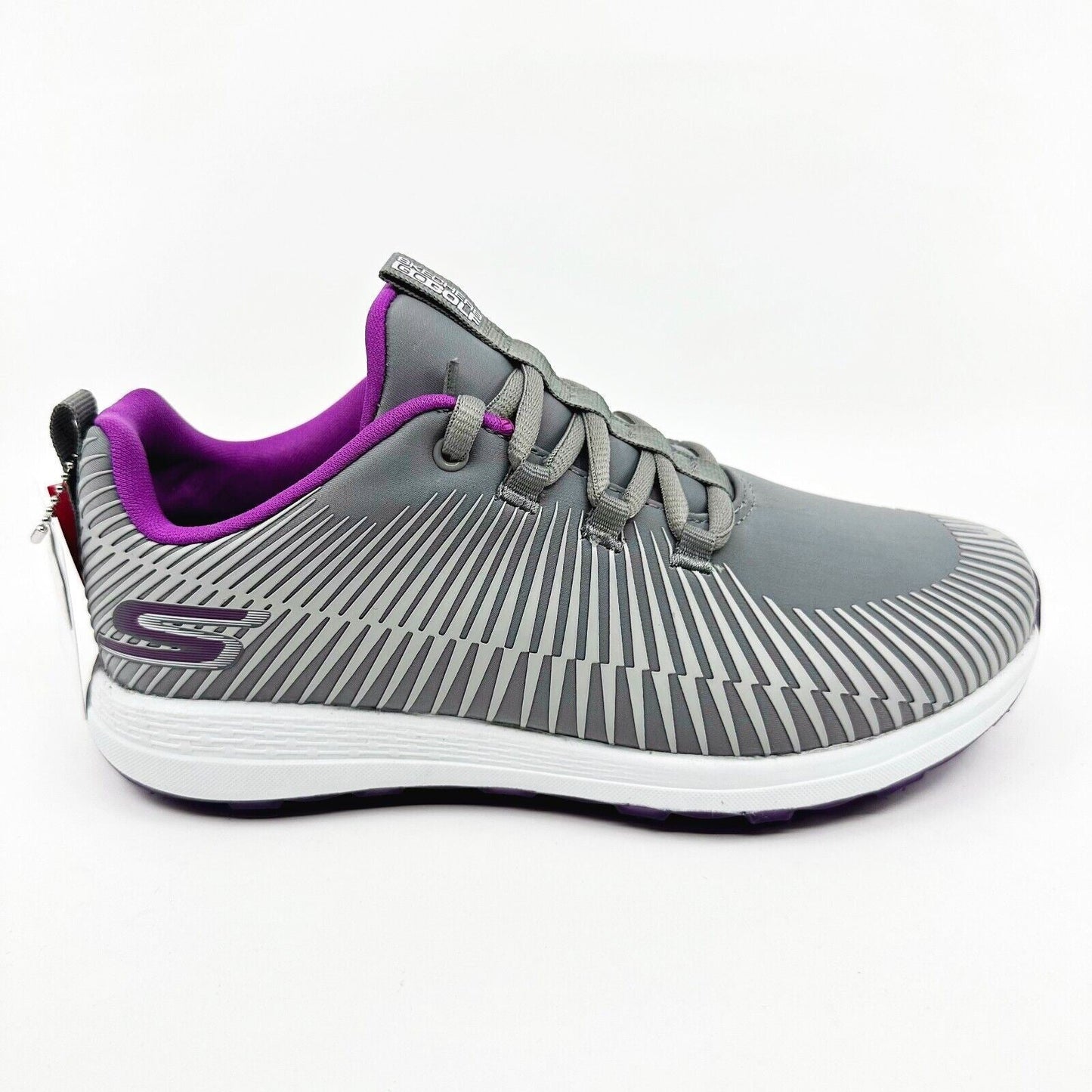 Skechers Go Golf Max Swing Gray Purple Womens Size 6.5 Spikeless Shoes