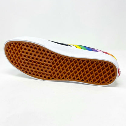 Vans Authentic (Refract) Black True White Rainbow Mens Casual Shoes