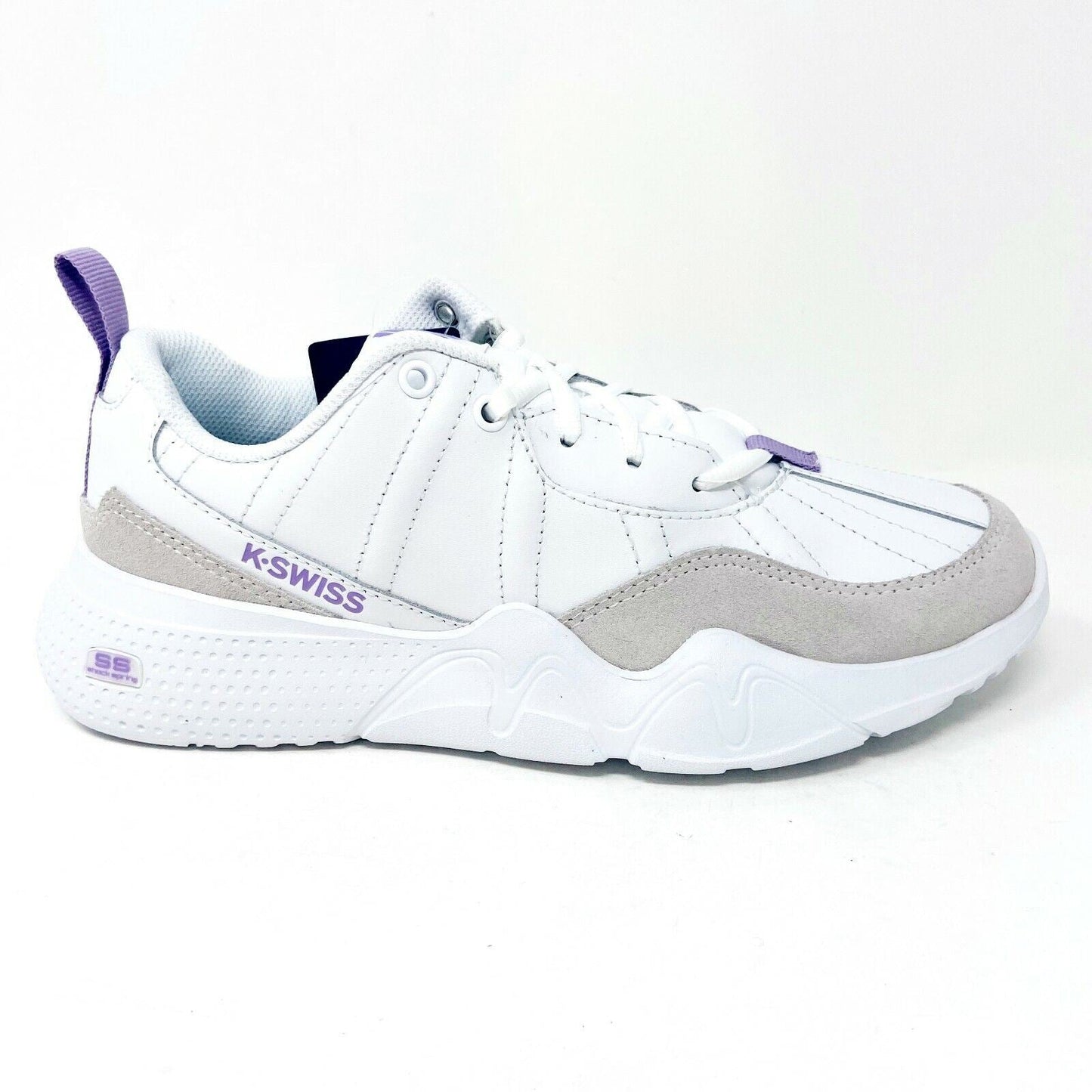K-Swiss CR-329 LTR White Lavendula Womens Athletic Casual Sneakers 96157 151