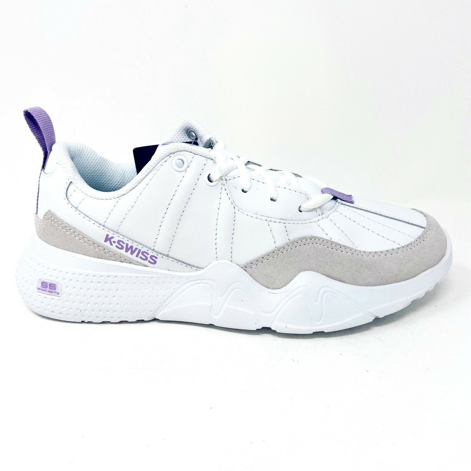 K-Swiss CR-329 LTR White Lavendula Womens Athletic Casual Sneakers 96157 151