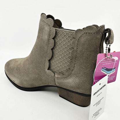 Skechers Lasso Diver Taupe Womens Size 7 Memory Foam Ankle Bootie