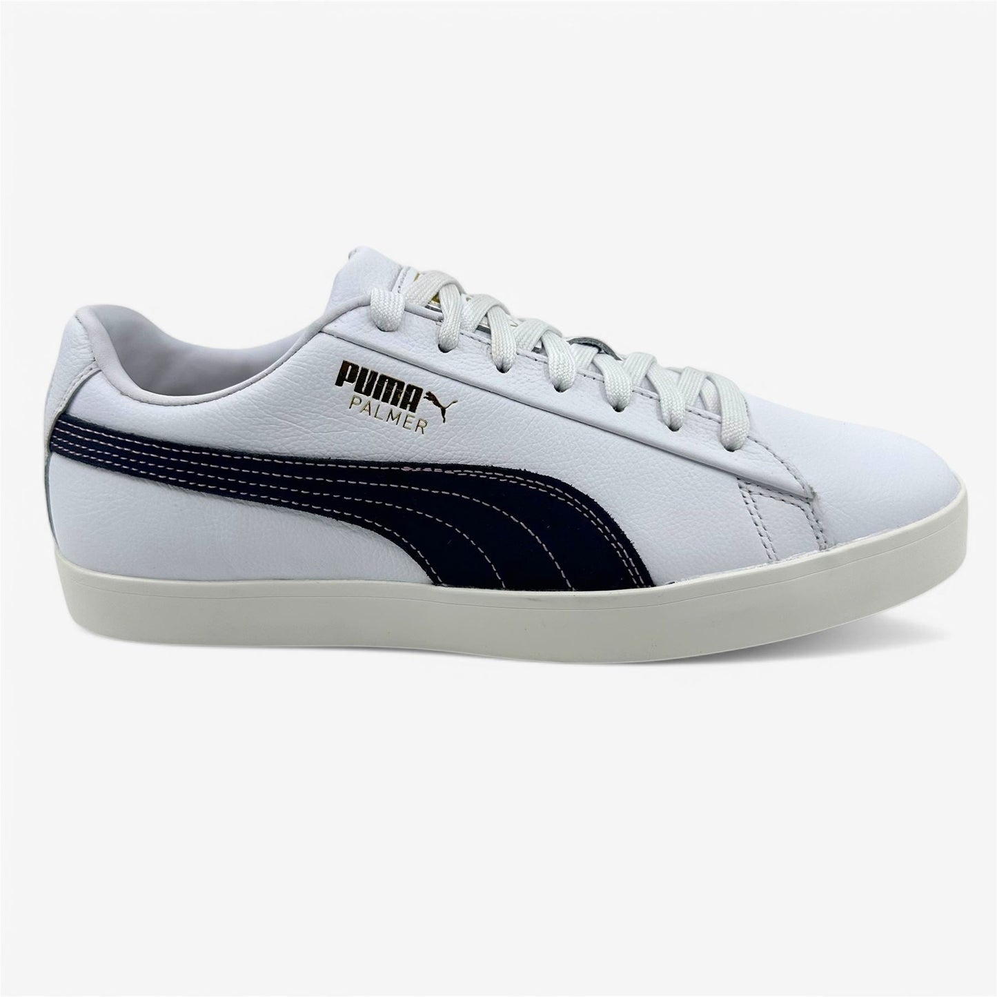 PUMA x Arnold Palmer Fusion Classic White Deep Navy Mens Waterproof Golf Shoes
