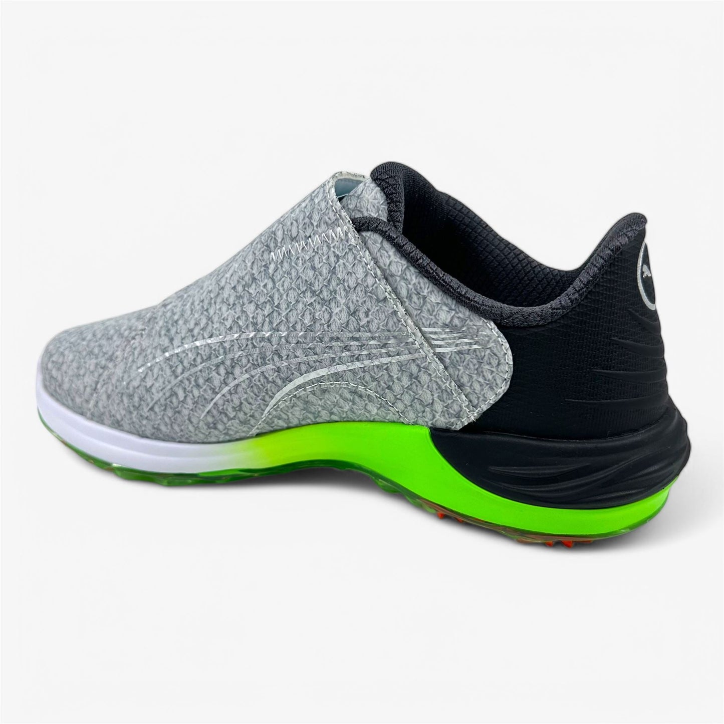 PUMA Phantomcat Nitro Disc White Black Fluro Green Mens Waterproof Golf Shoes