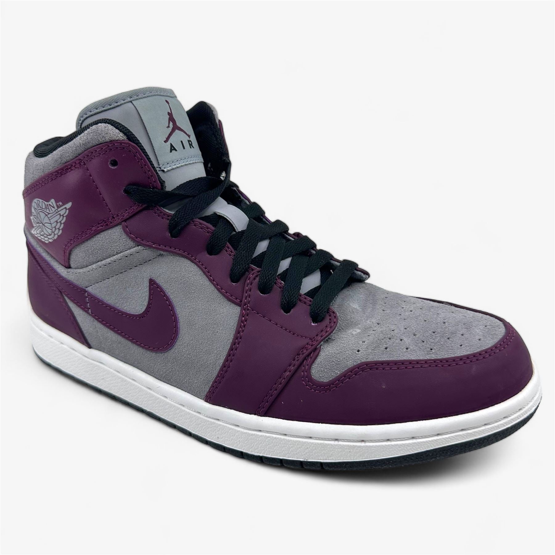 Jordan 1 Phat Bordeaux Black White Mens Athletic Sneaker