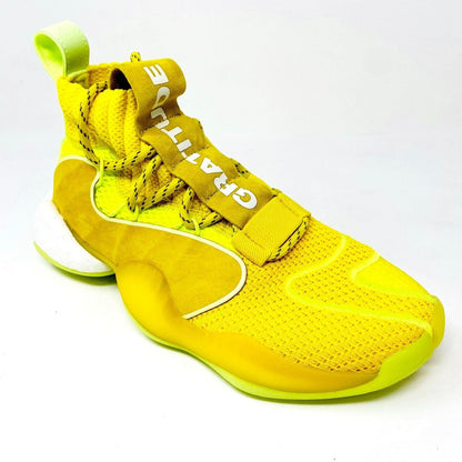 Adidas Crazy BYW x Pharrell Williams Yellow Mens Basketball Sneakers EG7724