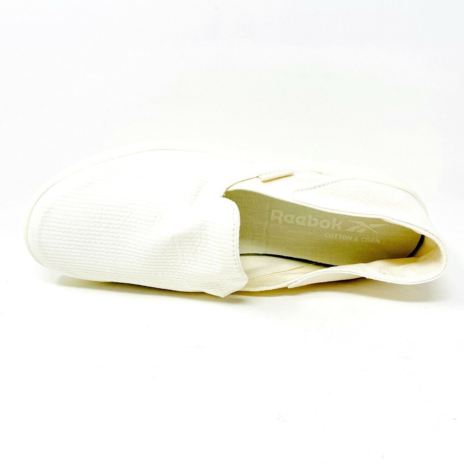 Reebok Cotton & Corn Slip On Chalk White Womens Casual Laceless Shoes FX0392