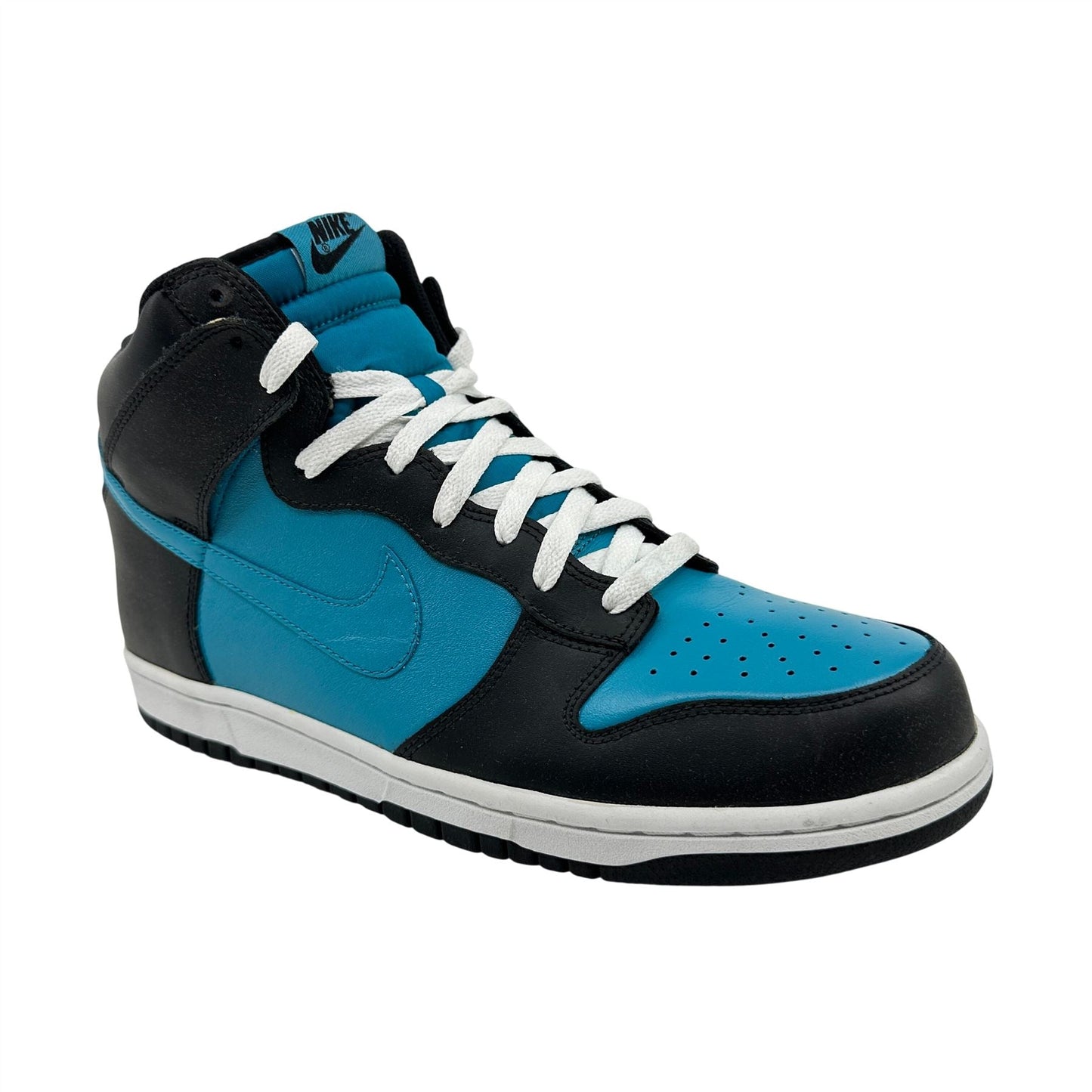 Nike Dunk High Black Glass Blue White Mens Athletic Sneaker