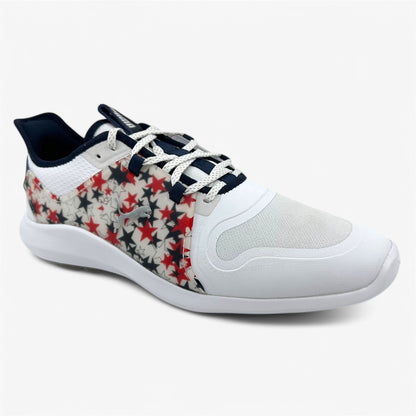 PUMA Ignite Fasten8 USA White High Risk Red Mens Waterproof Golf Shoes