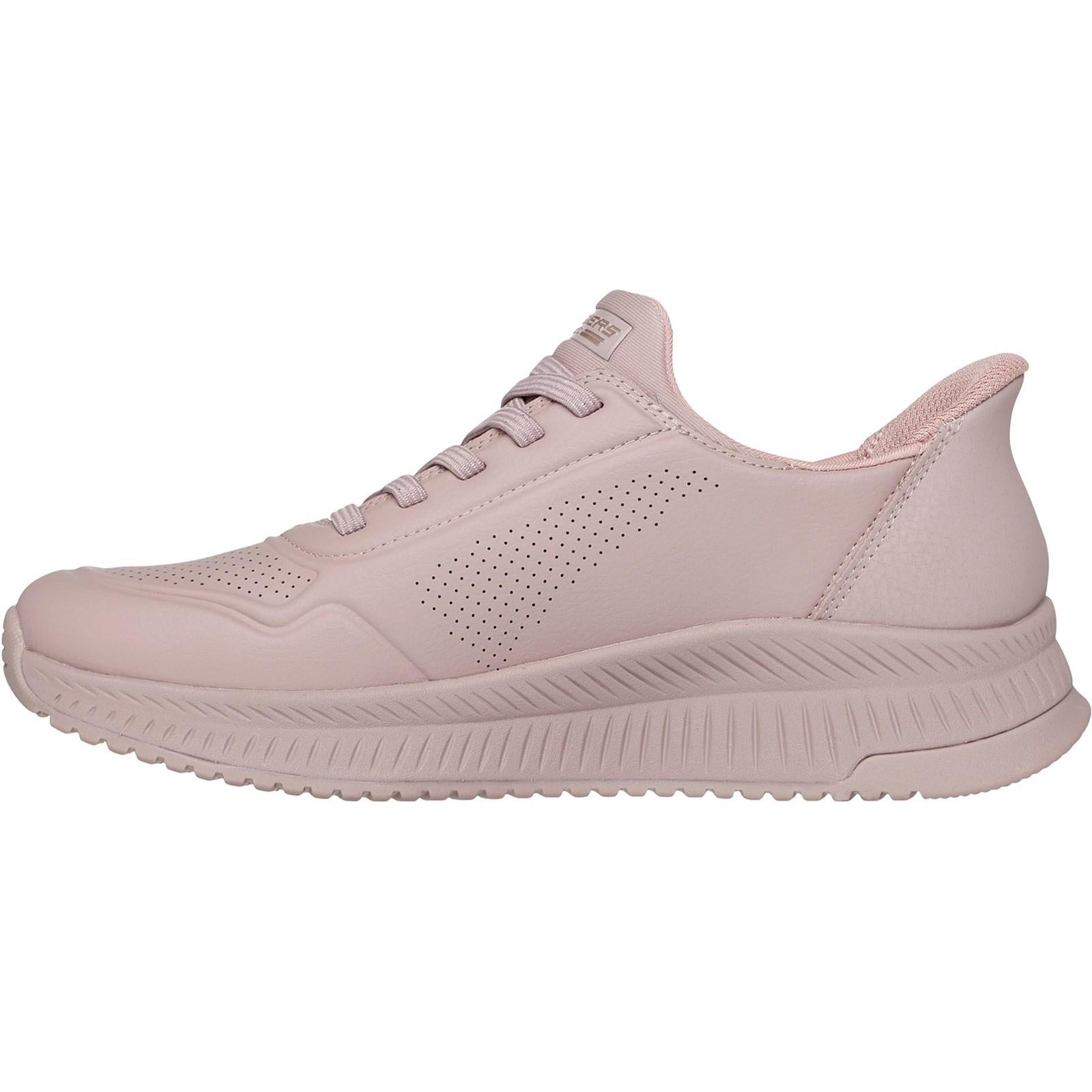 Women's Wide Fit Skechers 117740 Slip-ins Bobs Squad 4 Key Look Trainers